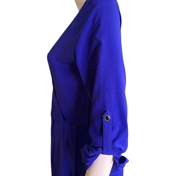 Yumi Kim Silk Cobalt Blue Wrap Dress - Picture 3 of 3